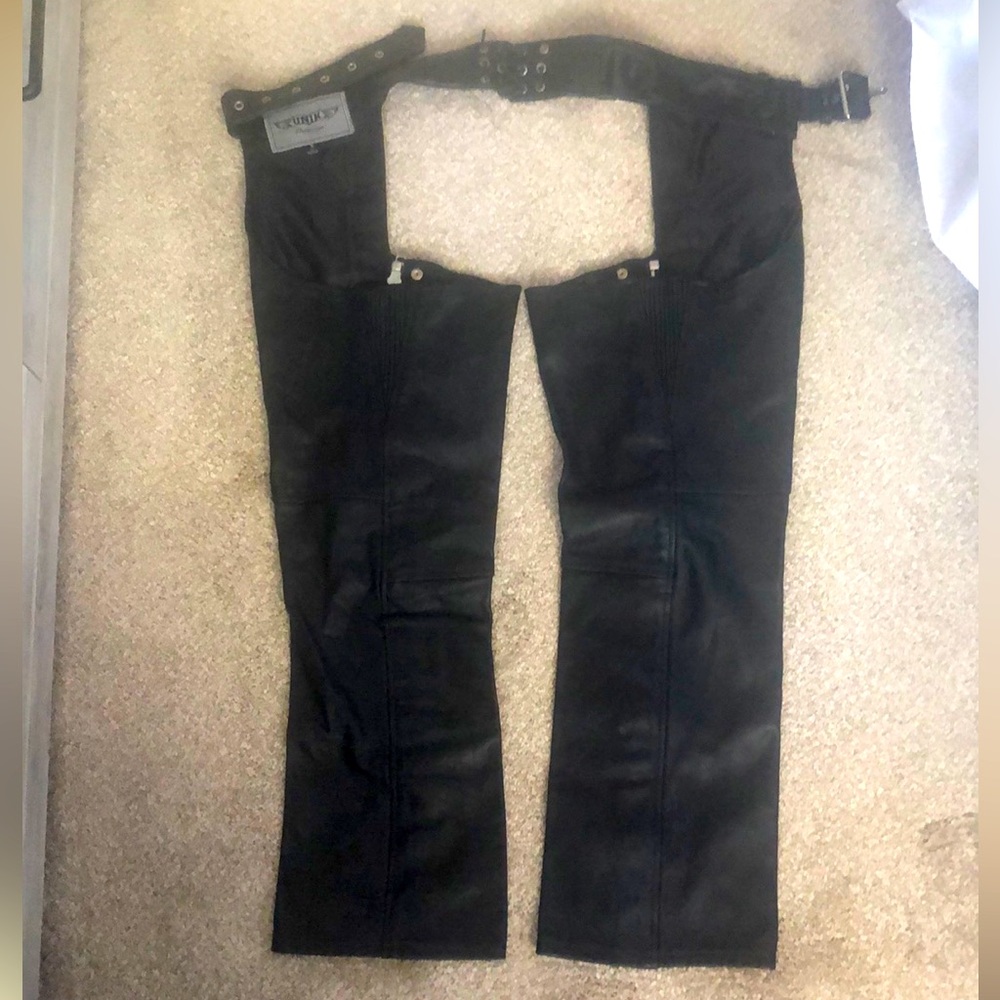 Small women’s leather chaps